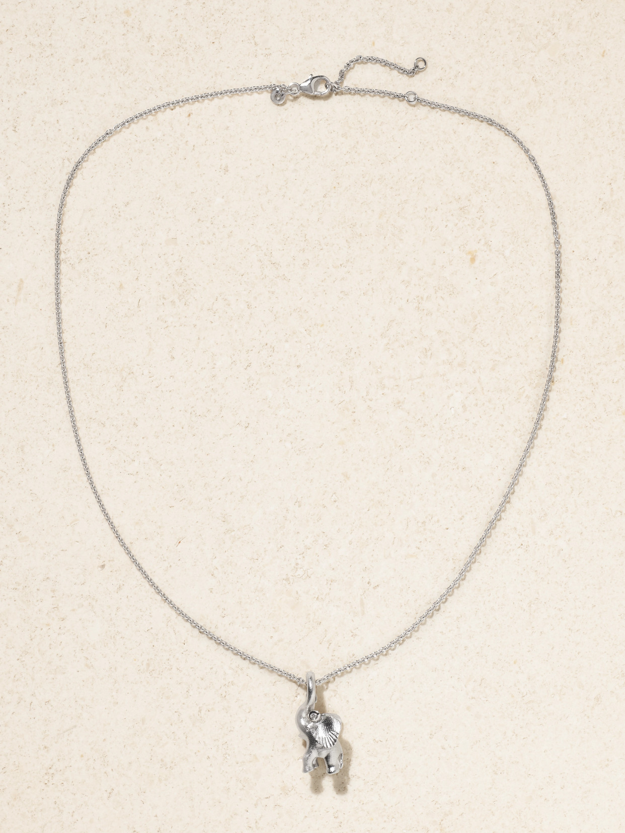 Ole Lynggaard Copenhagen Elephant 18-karat White Gold Diamond Necklace In Gold