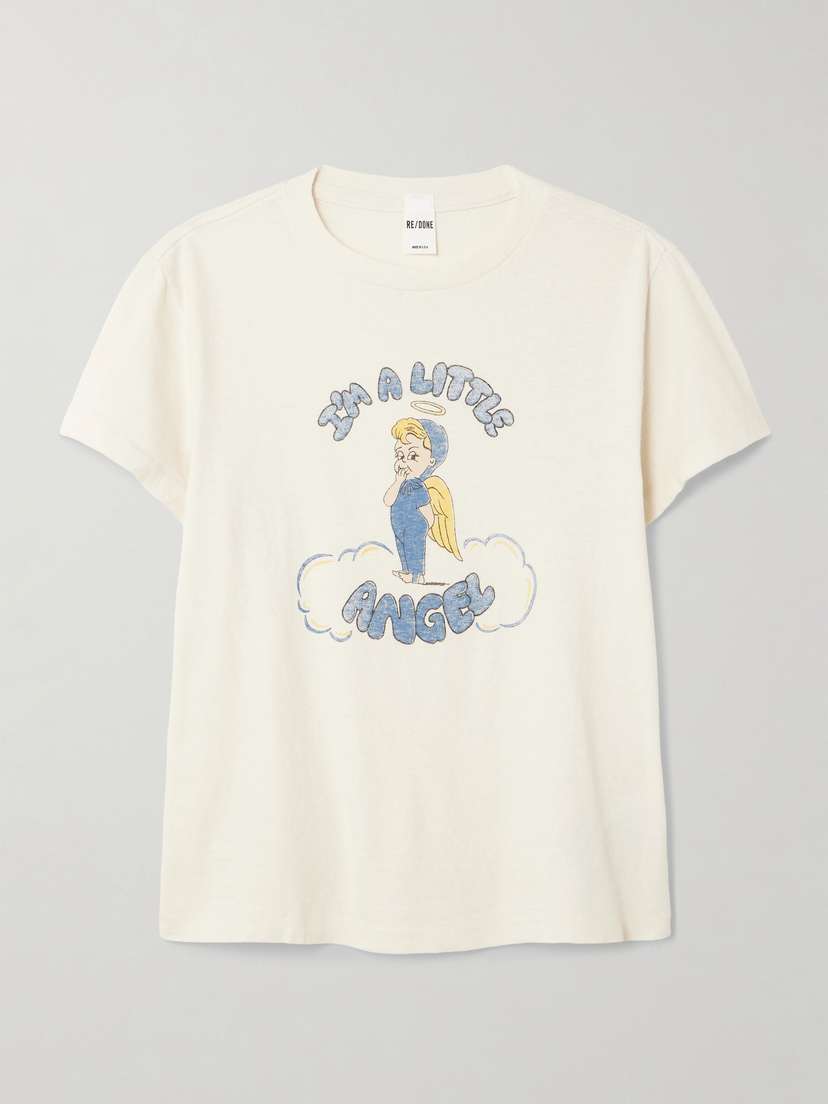 RE/DONE Classic Printed Cotton-jersey T-shirt