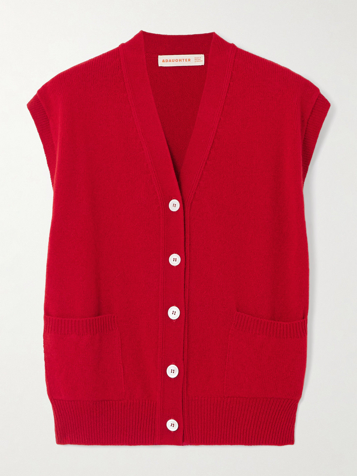 Daughter Wexford Wool Vest In Red