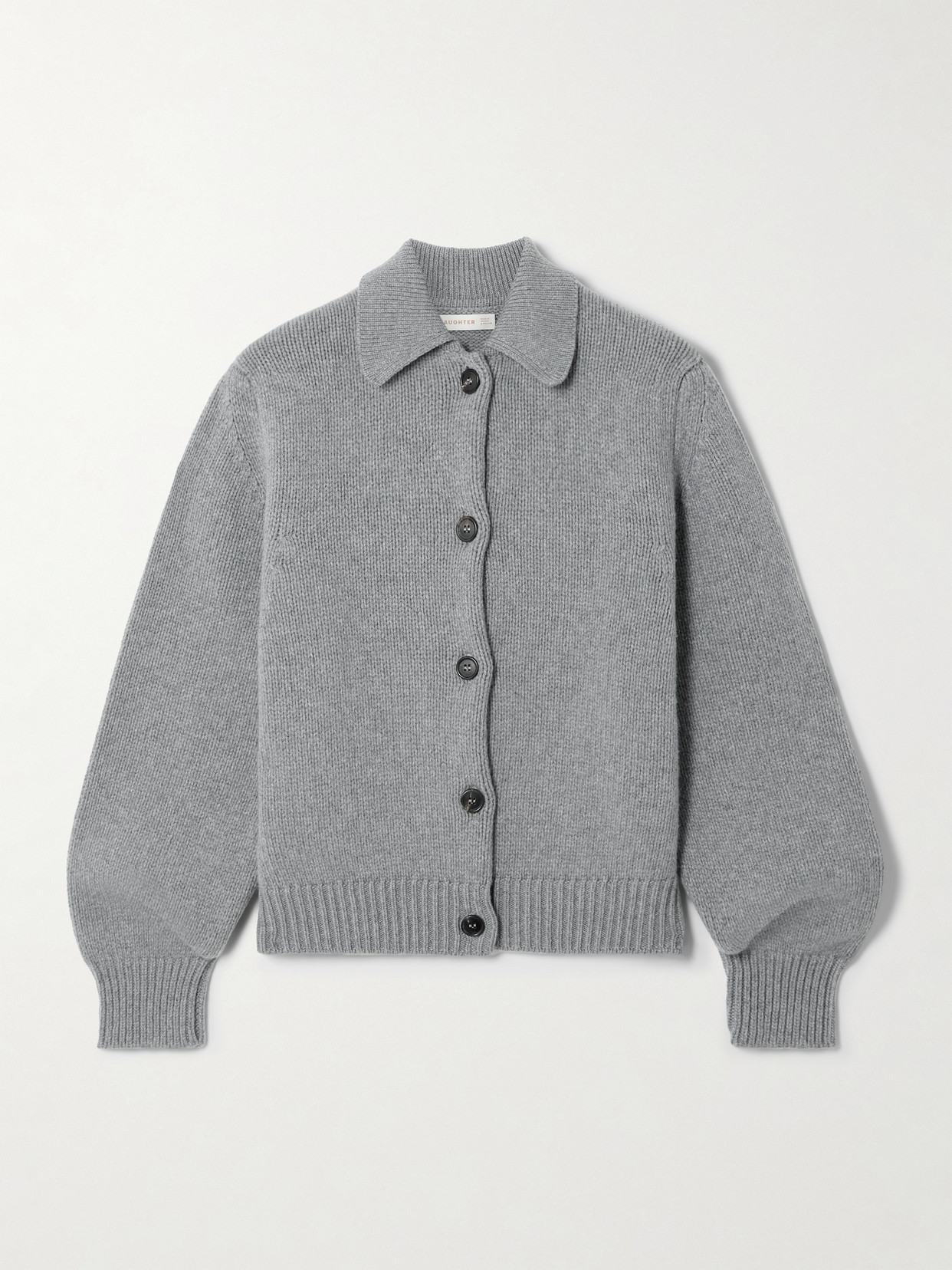 Daughter Winny Merino Wool And Cashmere-blend Cardigan In Gray