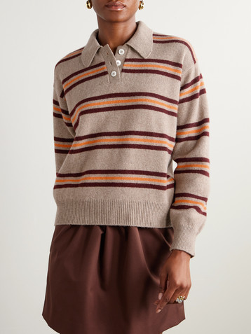 &DAUGHTER Edith striped wool polo sweater