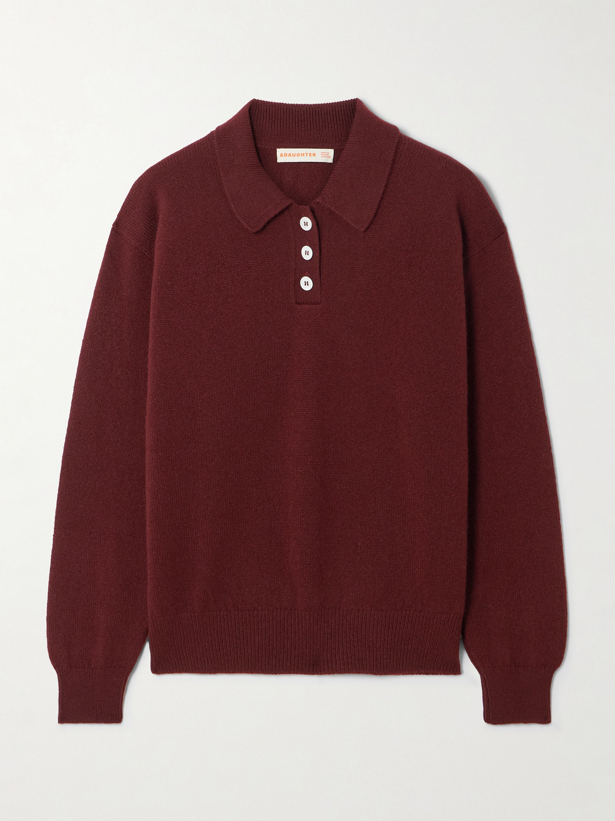 Daughter Edith Wool Polo Sweater In Red