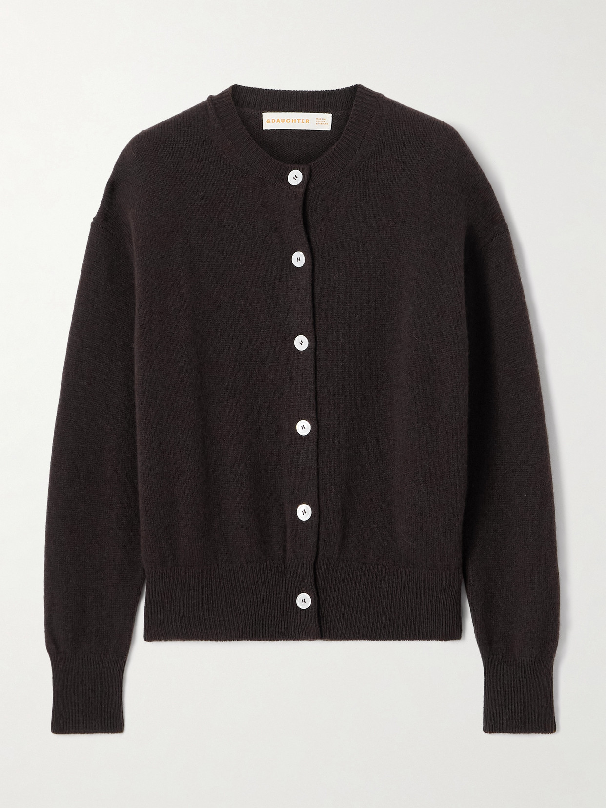 Daughter Ada Wool Cardigan In Burgundy
