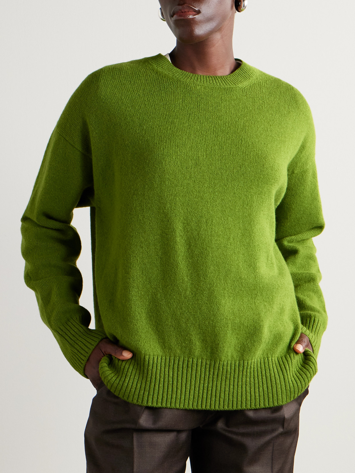 And-daughter Innes Wool Sweater In Green