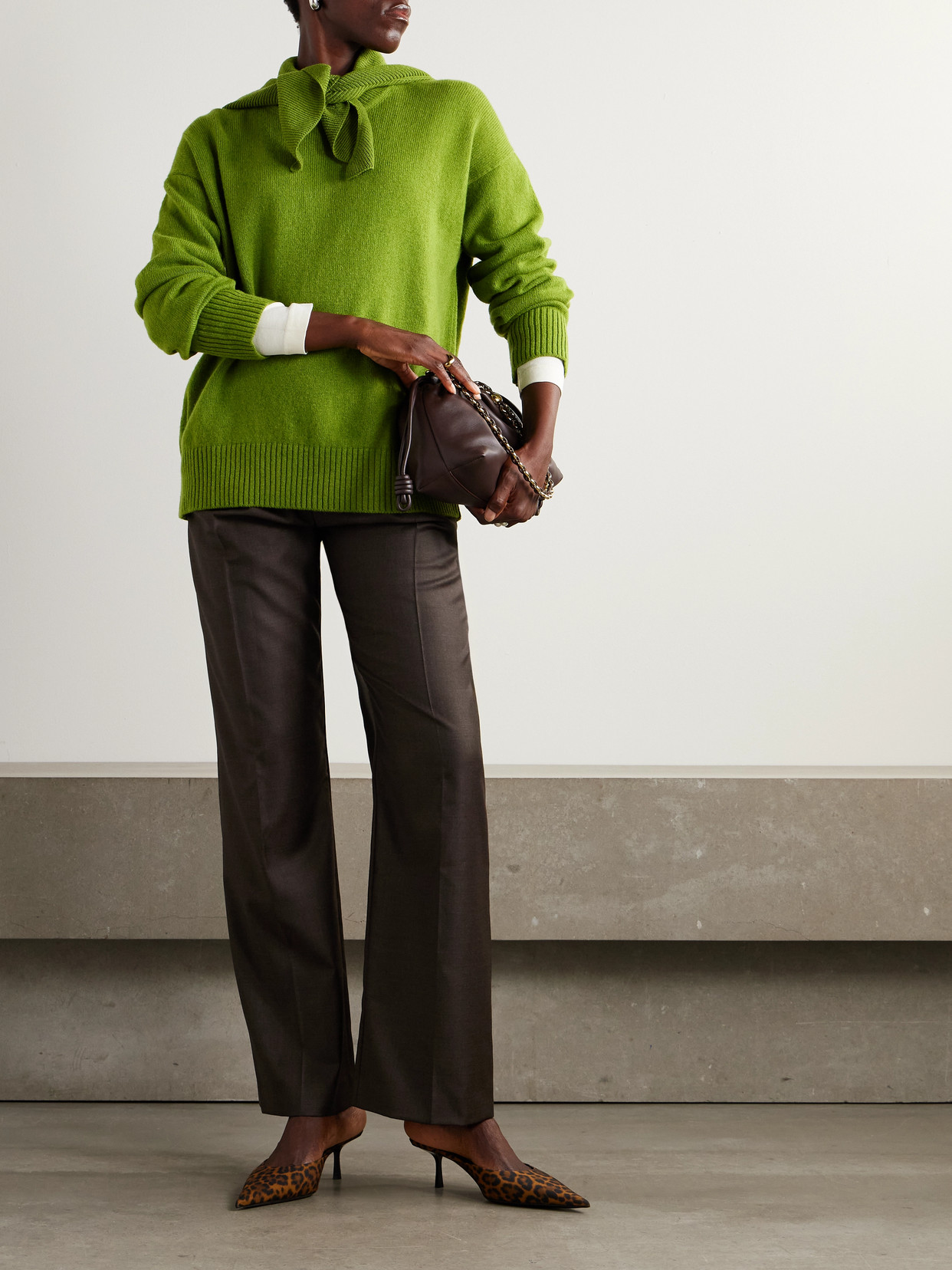 And-daughter Innes Wool Sweater In Green