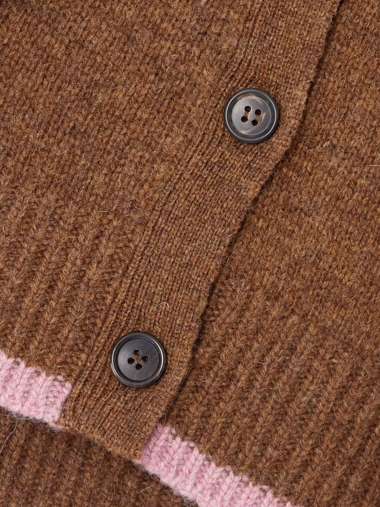 And-daughter Wool Cardigan In Brown