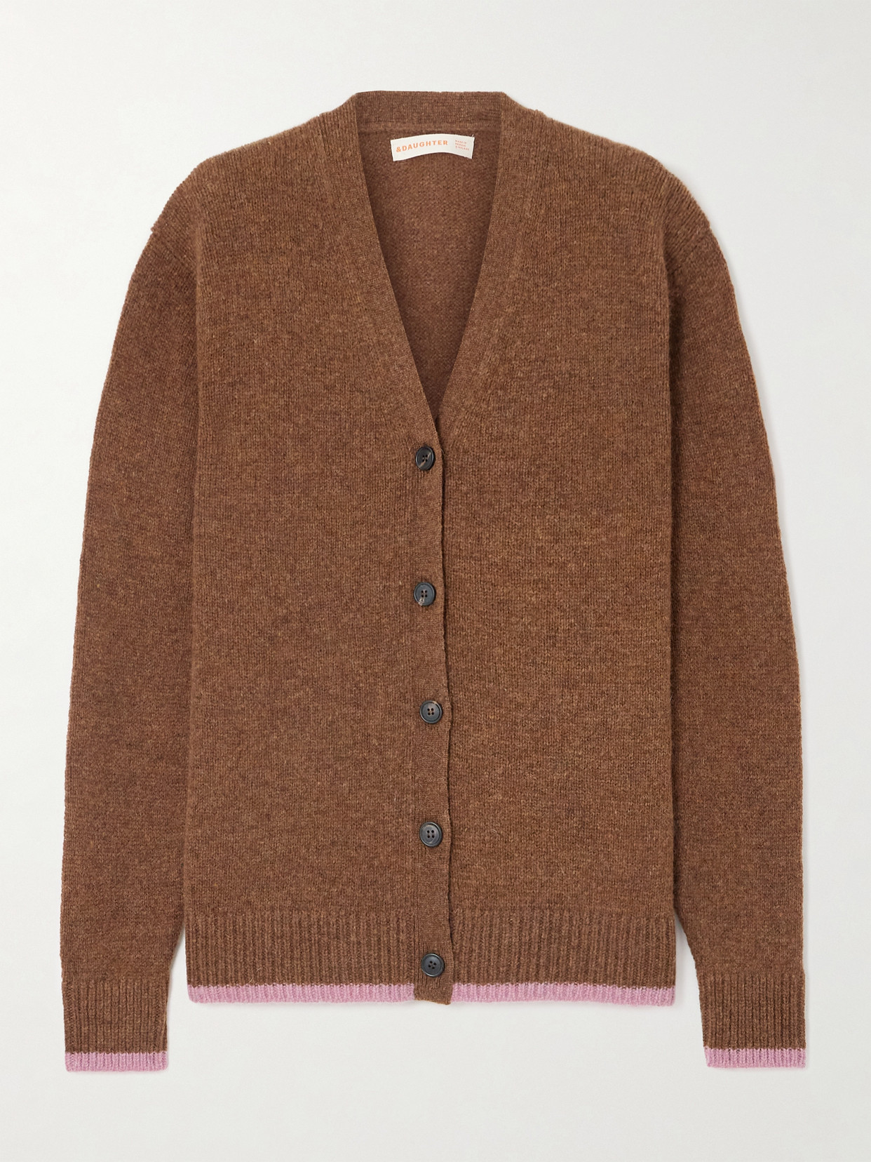And-daughter Wool Cardigan In Brown