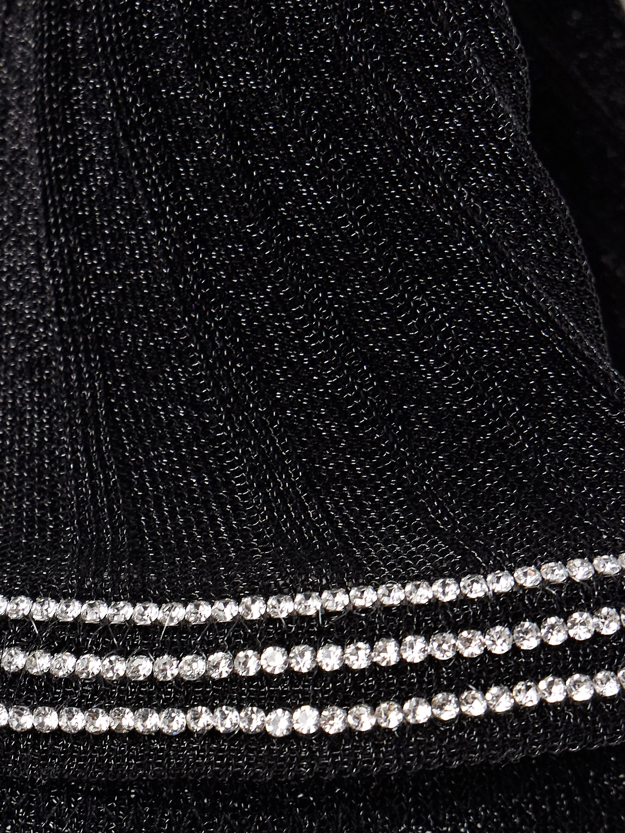 Maebry Crystal-Embellished Metallic Ribbed-Knit Top