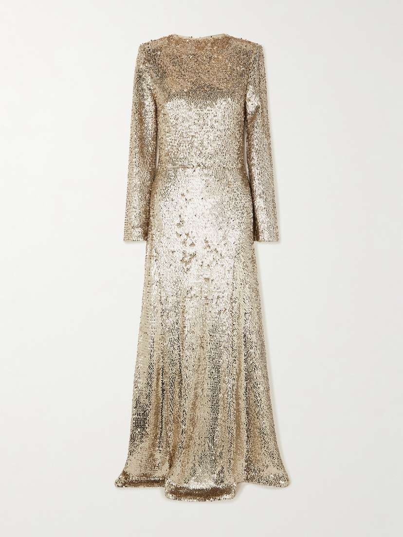 Simkhai Beatrice Sequined Tulle Gown