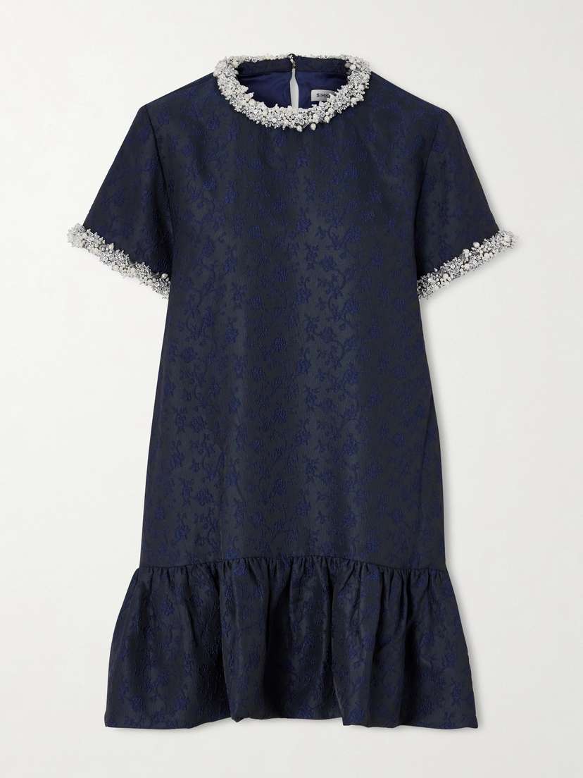 Simkhai Alison Embellished Jacquard Mini Dress