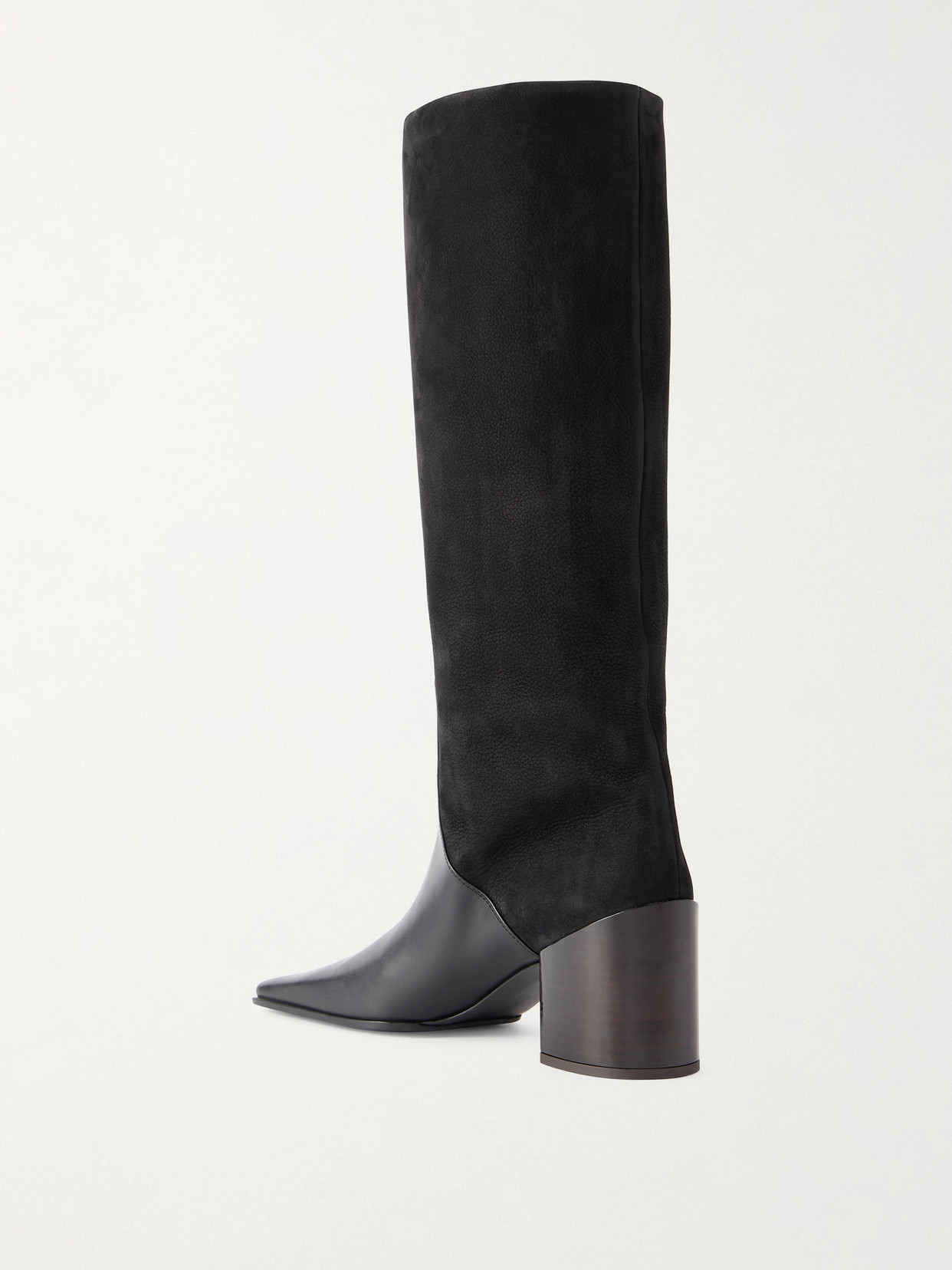 Alaïa - Textured-Leather And Suede Knee Boots