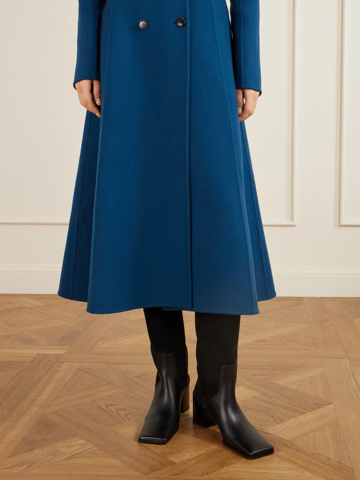Alaïa - Textured-Leather And Suede Knee Boots