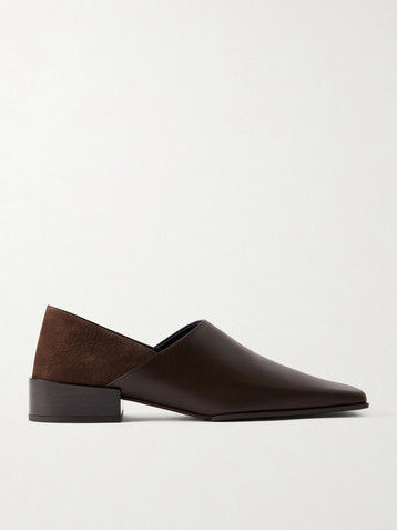  Leather and nubuck loafers