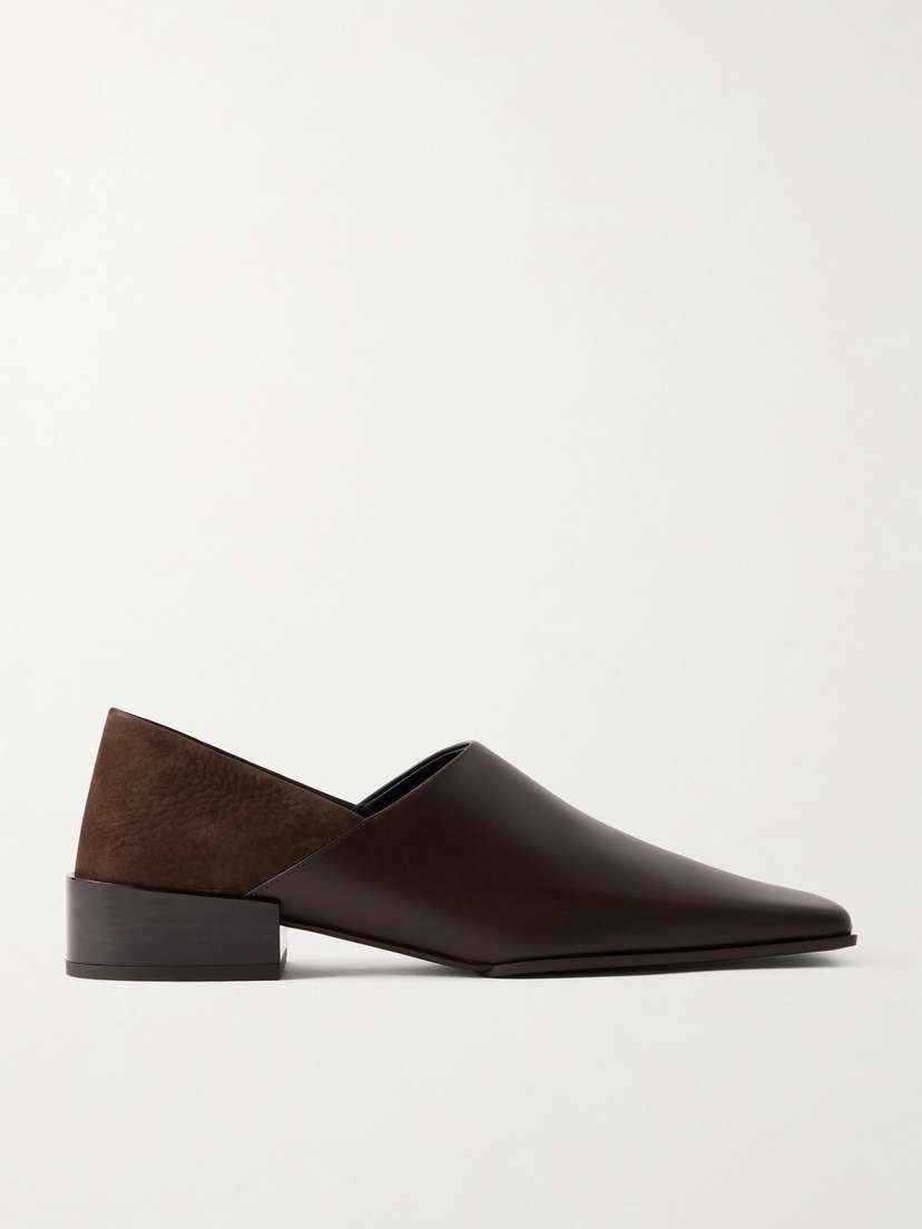 Alaïa Leather And Nubuck Loafers