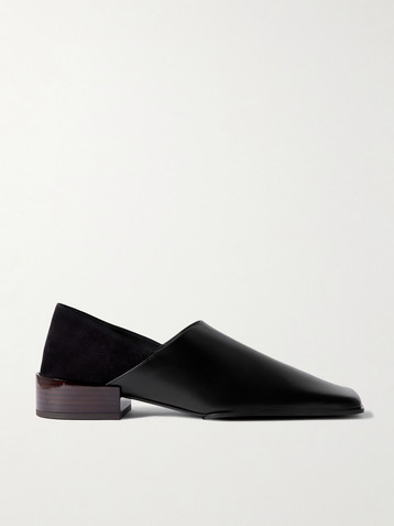 Alaïa Leather and nubuck loafers