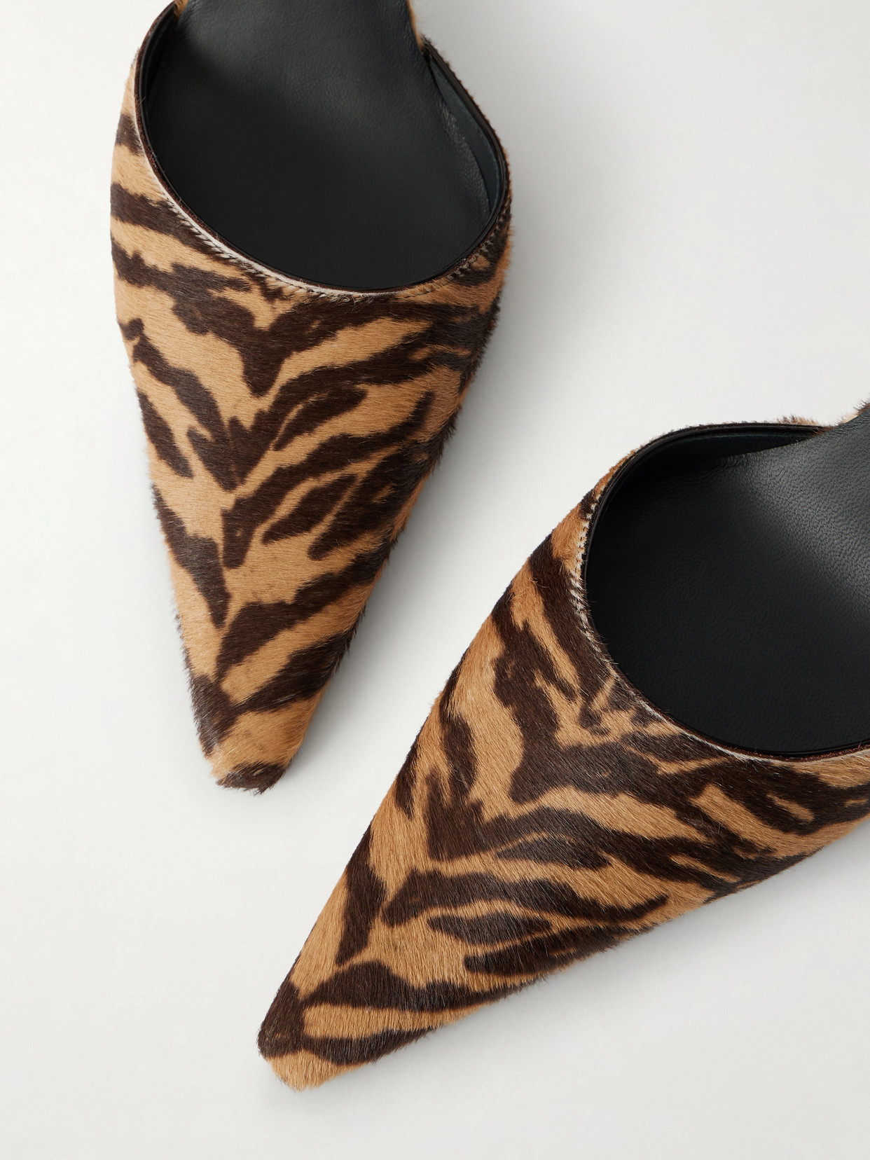 Alaïa Womens Azzedine Alaia Drop 90 Brushed-hair Leather Pumps In Animal Print