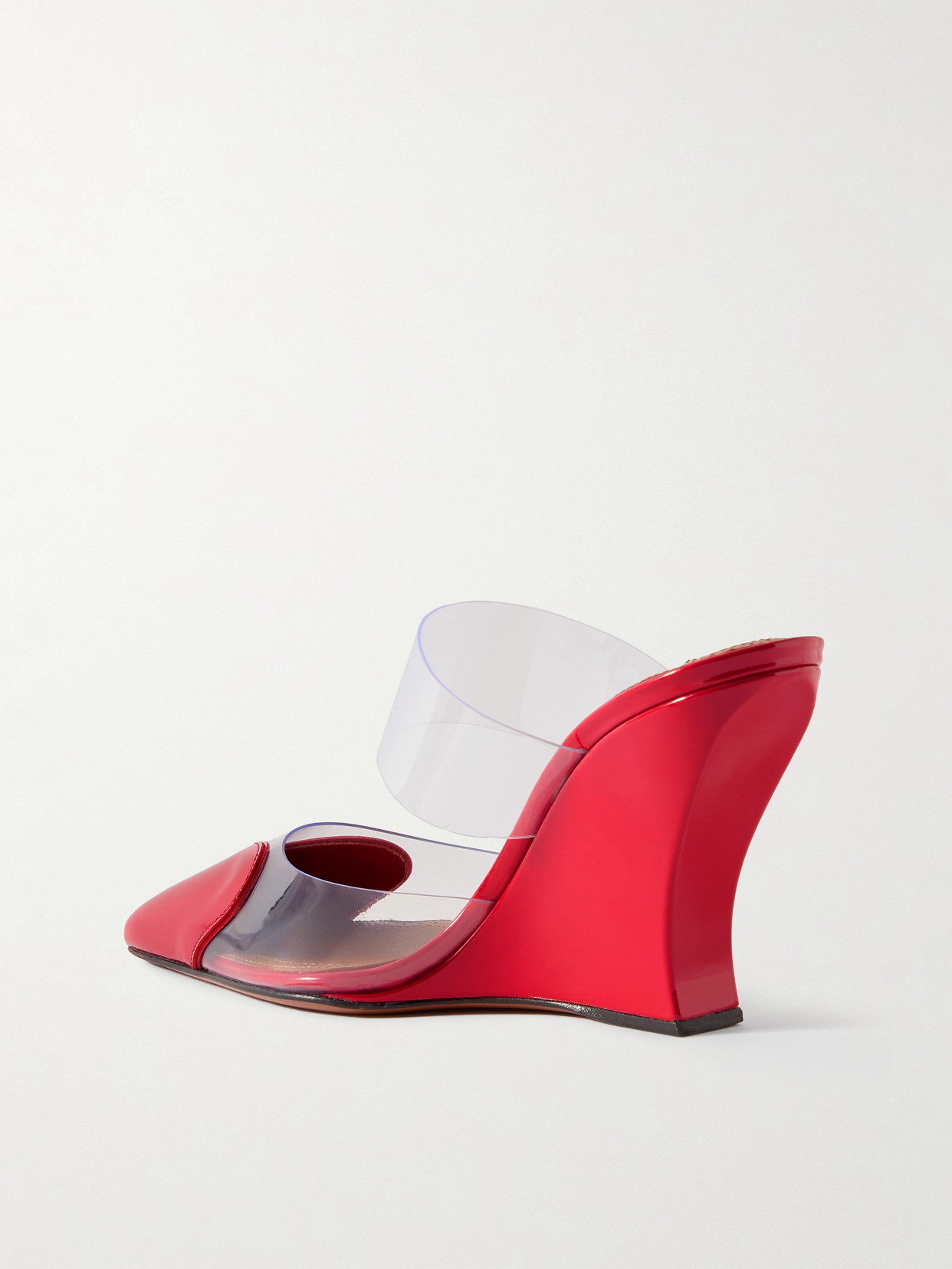 Alaïa Patent Coeur Mules 90 In Red