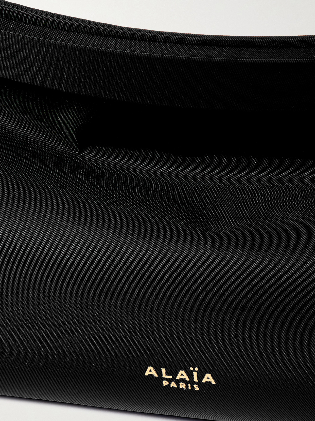 Alaïa Le Click E/w Medium Satin-twill Shoulder Bag In Black