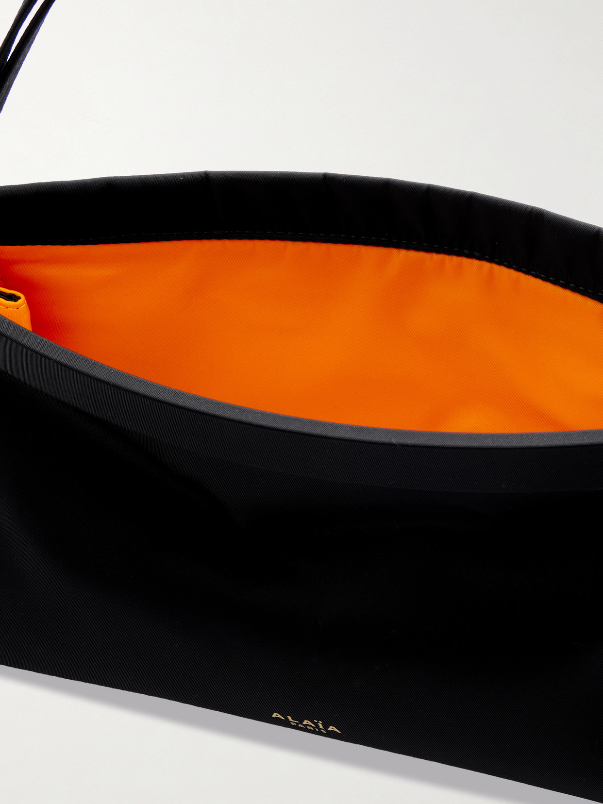 Alaïa Le Click E/w Medium Satin-twill Shoulder Bag In Black