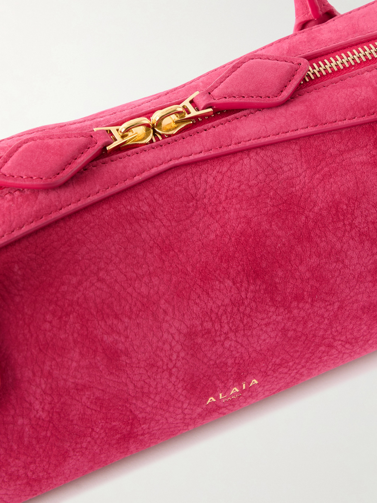 Alaïa Teckel Medium Rectangular Shoulder Top Handle Bag In Pink