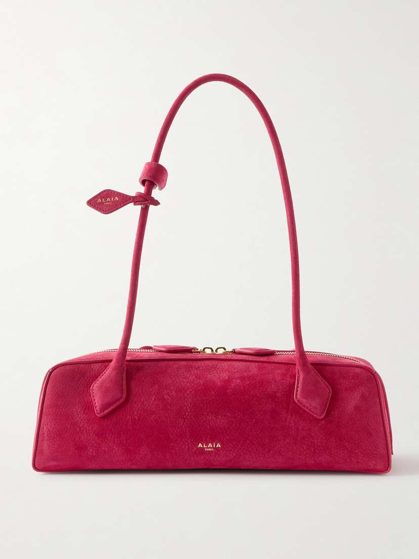 Alaïa Le Teckel Medium Nubuck Shoulder Bag