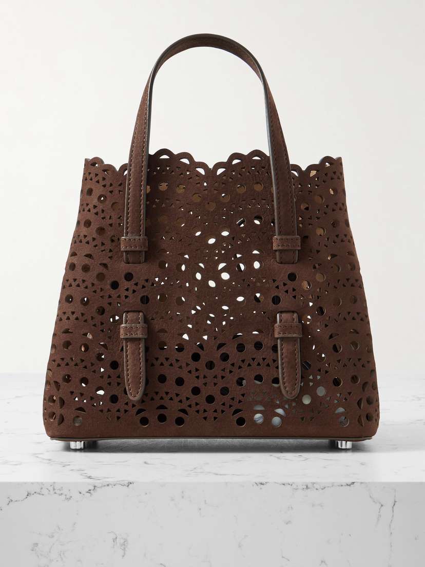 Alaïa Mina Laser-cut Suede Tote