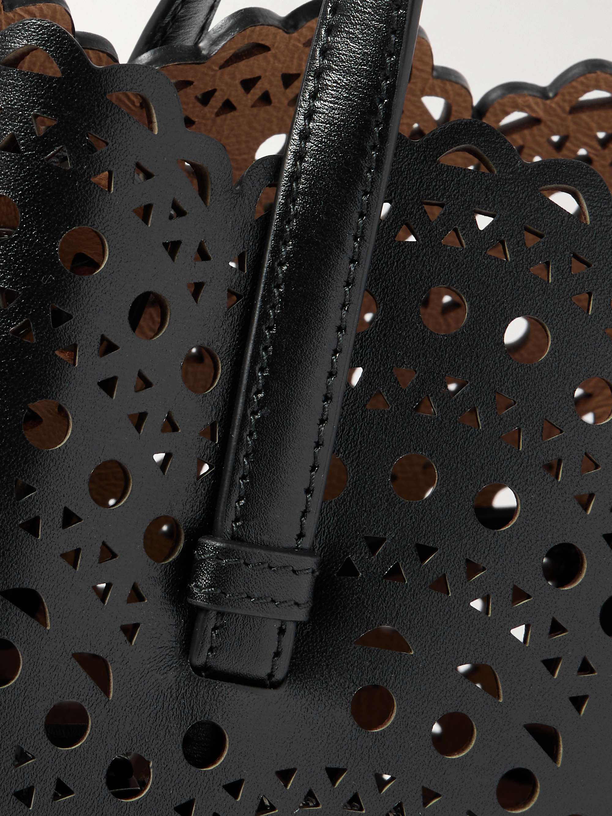 ALAÏA حقيبة توت Mina 20 من الجلد المقصوص بالليزر