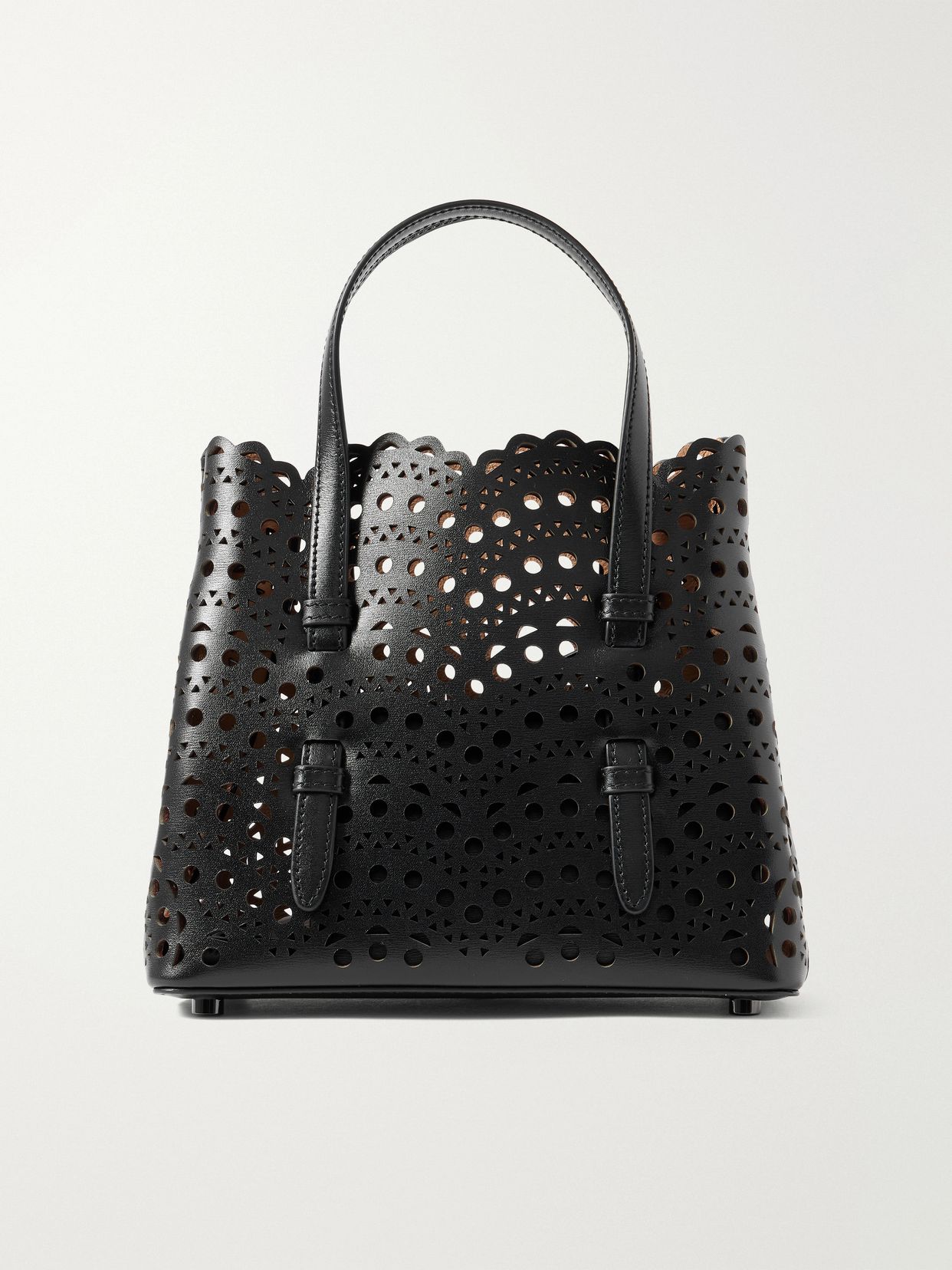Mina 20 laser-cut leather tote