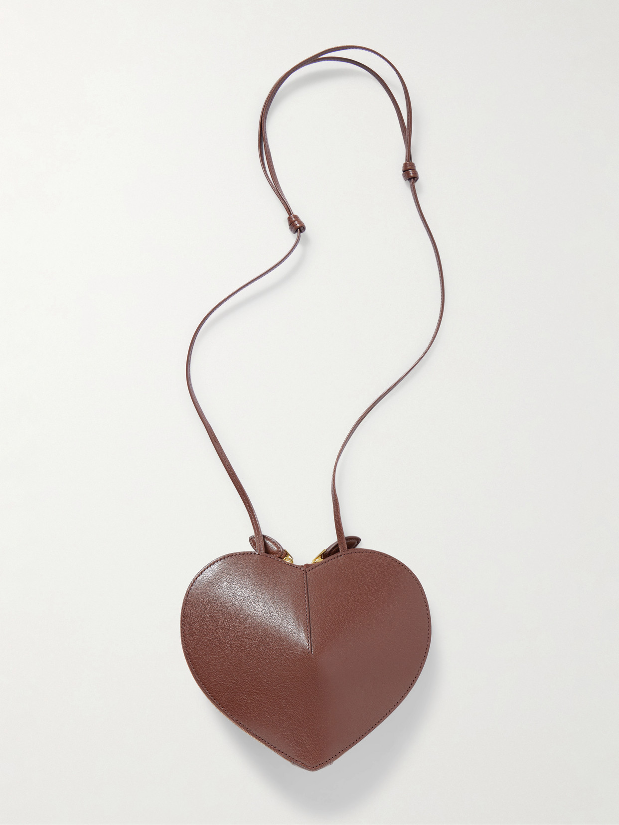 Alaïa Le Coeur Suede And Leather Shoulder Bag In Brown