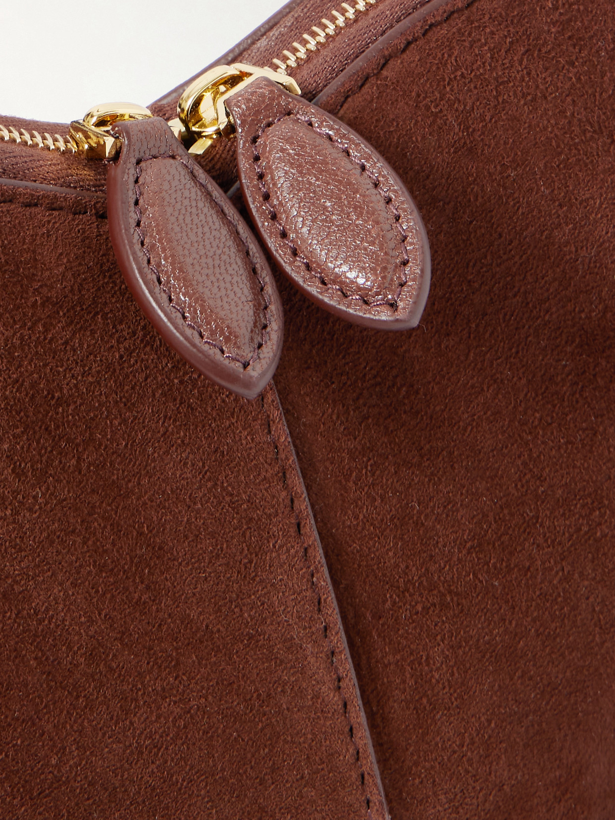 Alaïa Le Coeur Suede And Leather Shoulder Bag In Brown