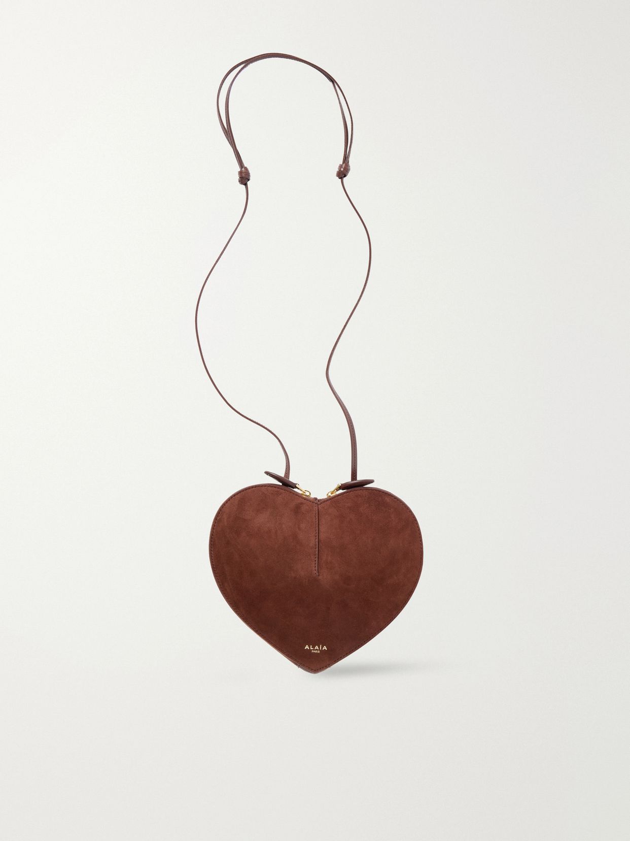 le coeur suede and leather shoulder bag