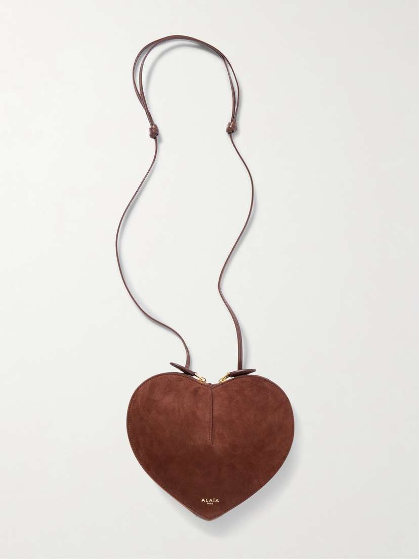 Alaïa Le Coeur Suede And Leather Shoulder Bag