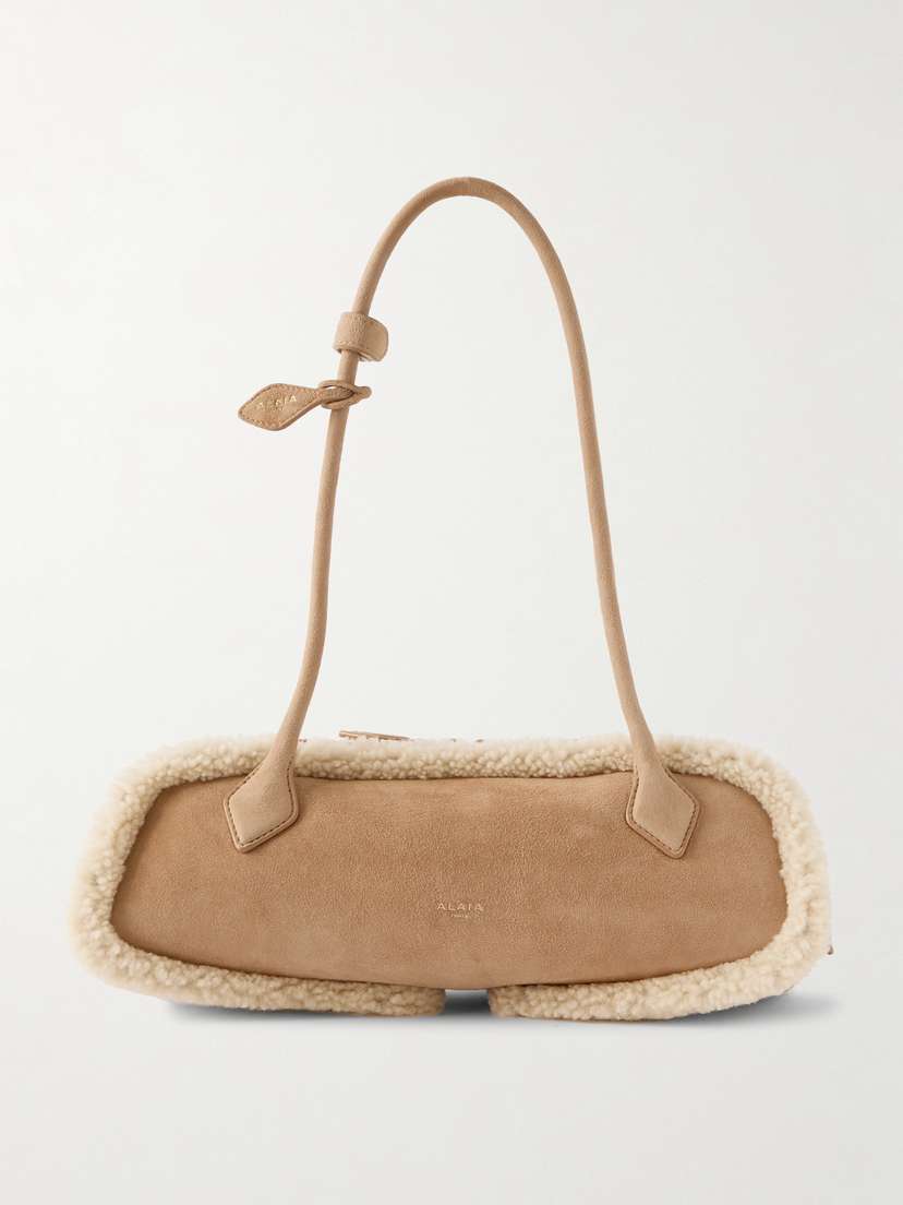 Alaïa Le Teckel Medium Shearling Shoulder Bag