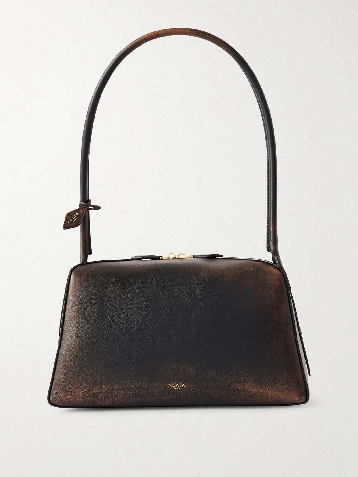Alaïa Le Bulldog Leather Shoulder Bag In Brown