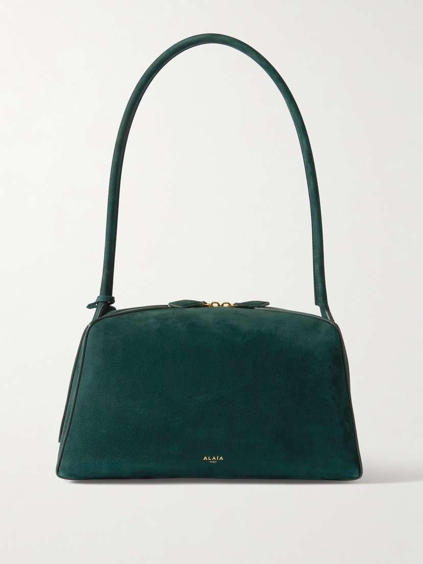 Alaïa Le Bulldog Medium Nubuck Shoulder Bag