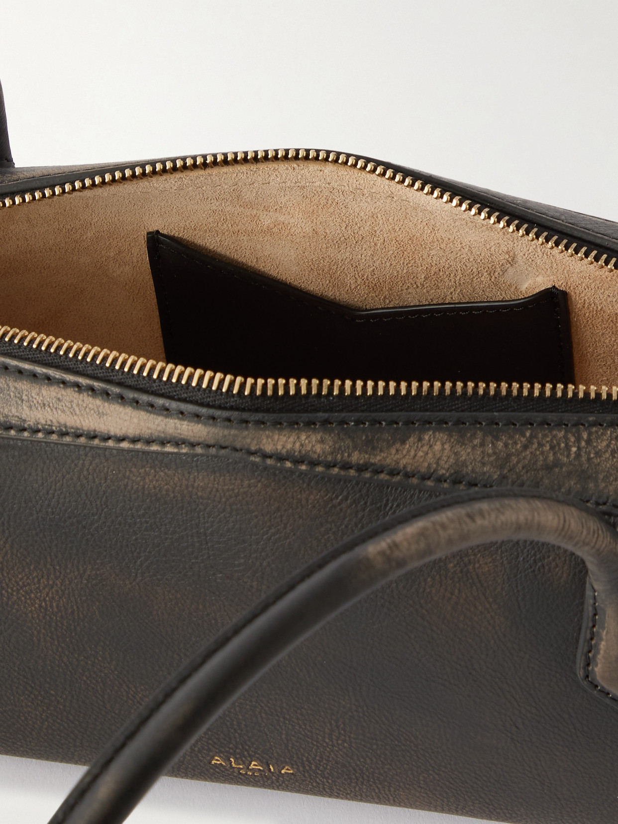 Alaïa Le Teckel Medium Textured-leather Shoulder Bag In Brown
