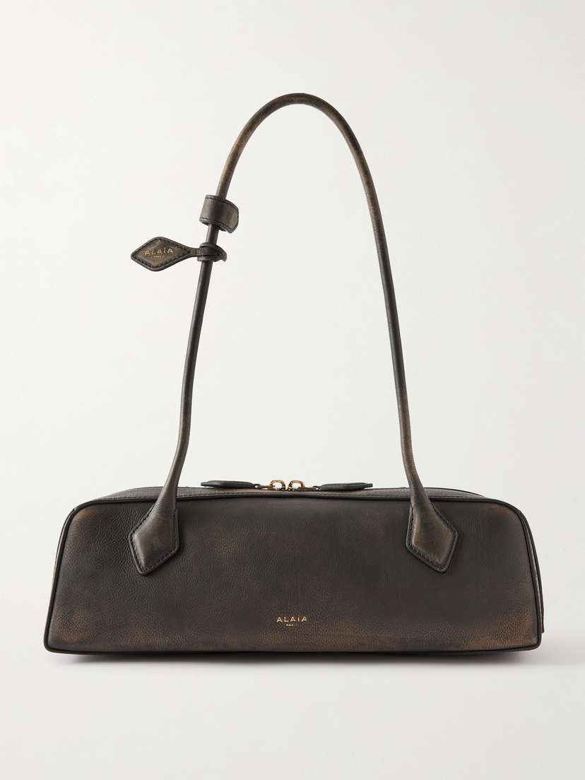 Alaïa Le Teckel Medium Textured-leather Shoulder Bag