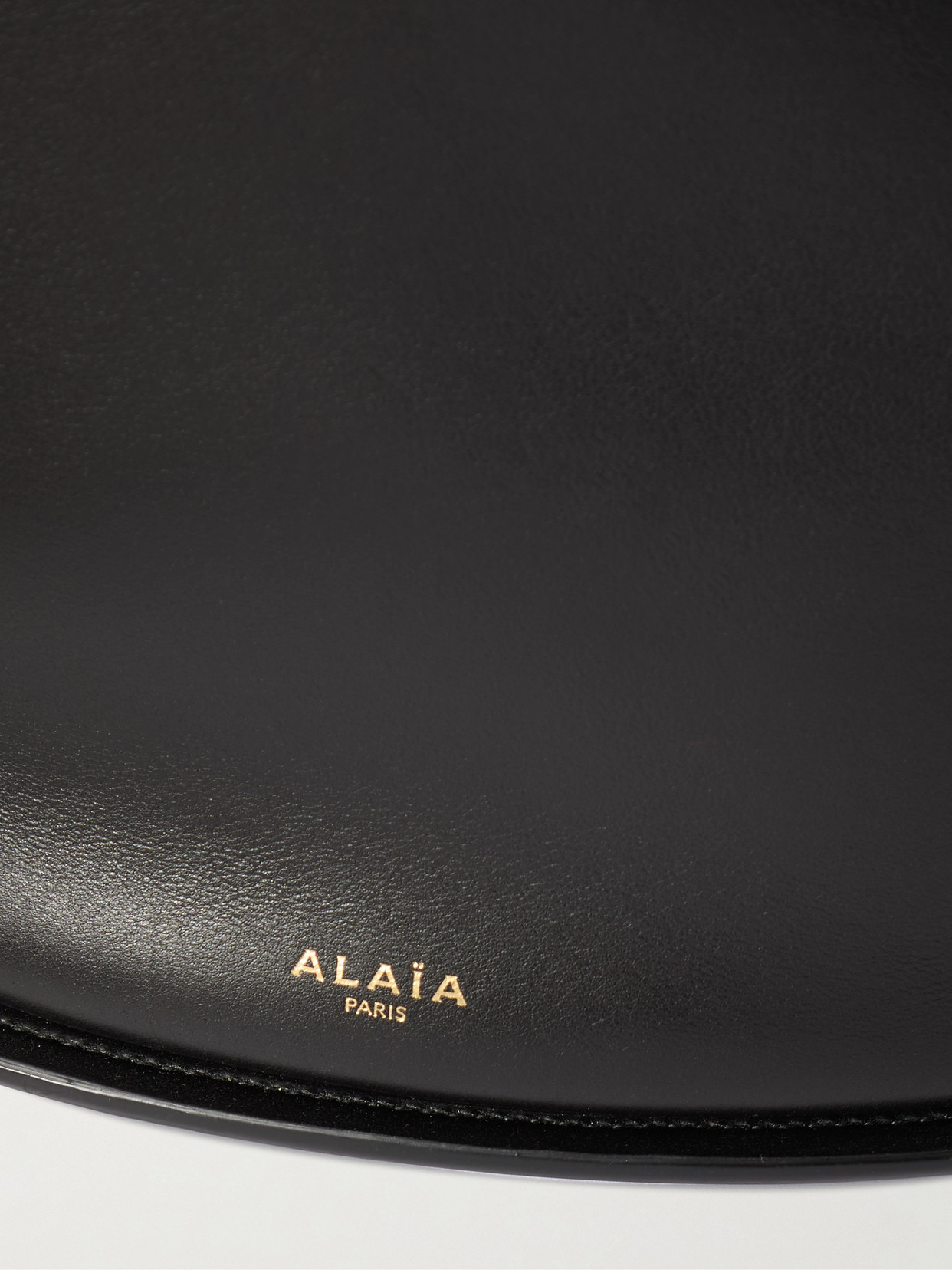 Alaïa Hip Large Leather Bucket Bag In Black