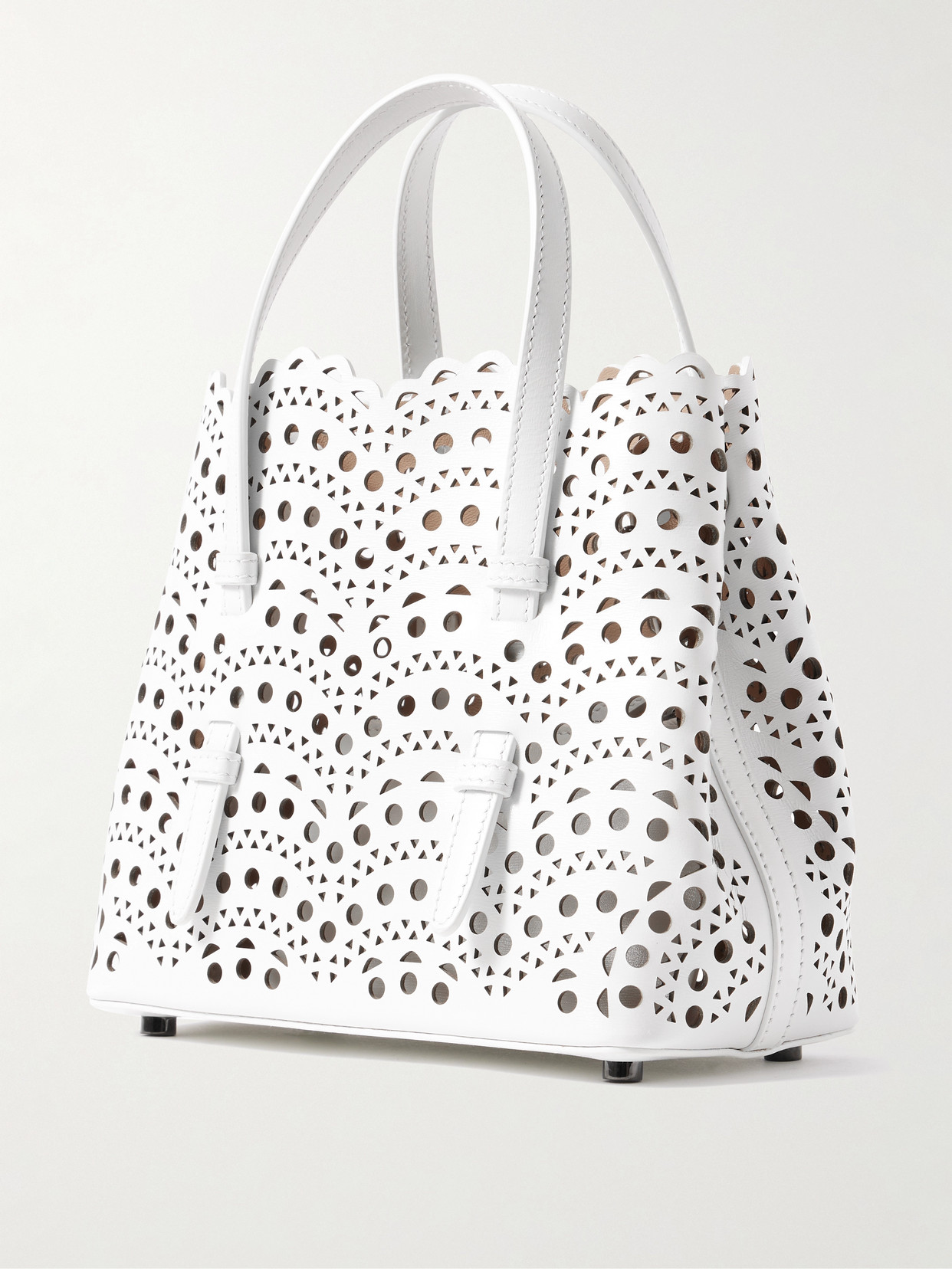 Alaïa Mina 20 Laser-cut Leather Tote In Multi