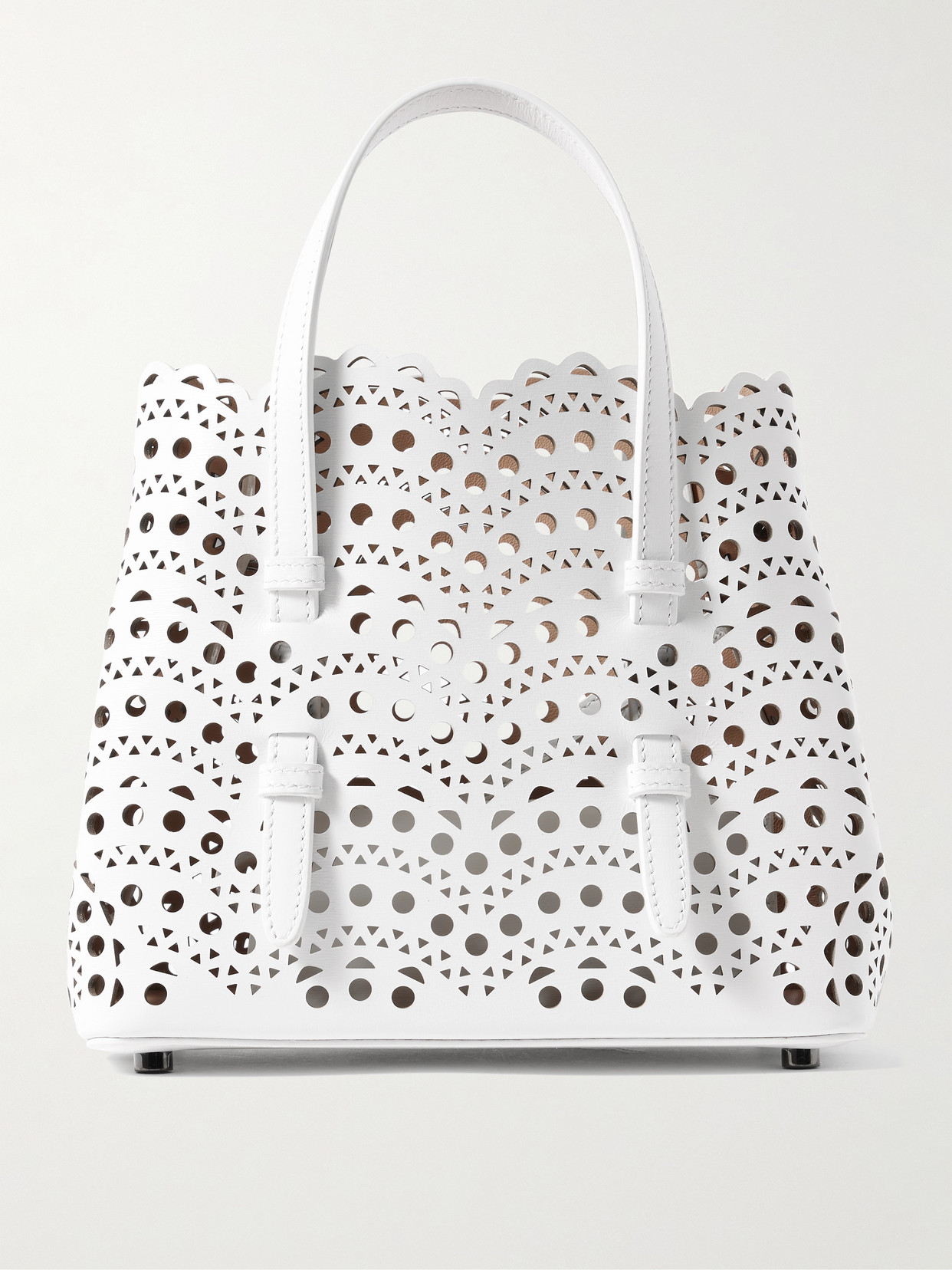Alaïa Mina 20 Laser-cut Leather Tote In Multi