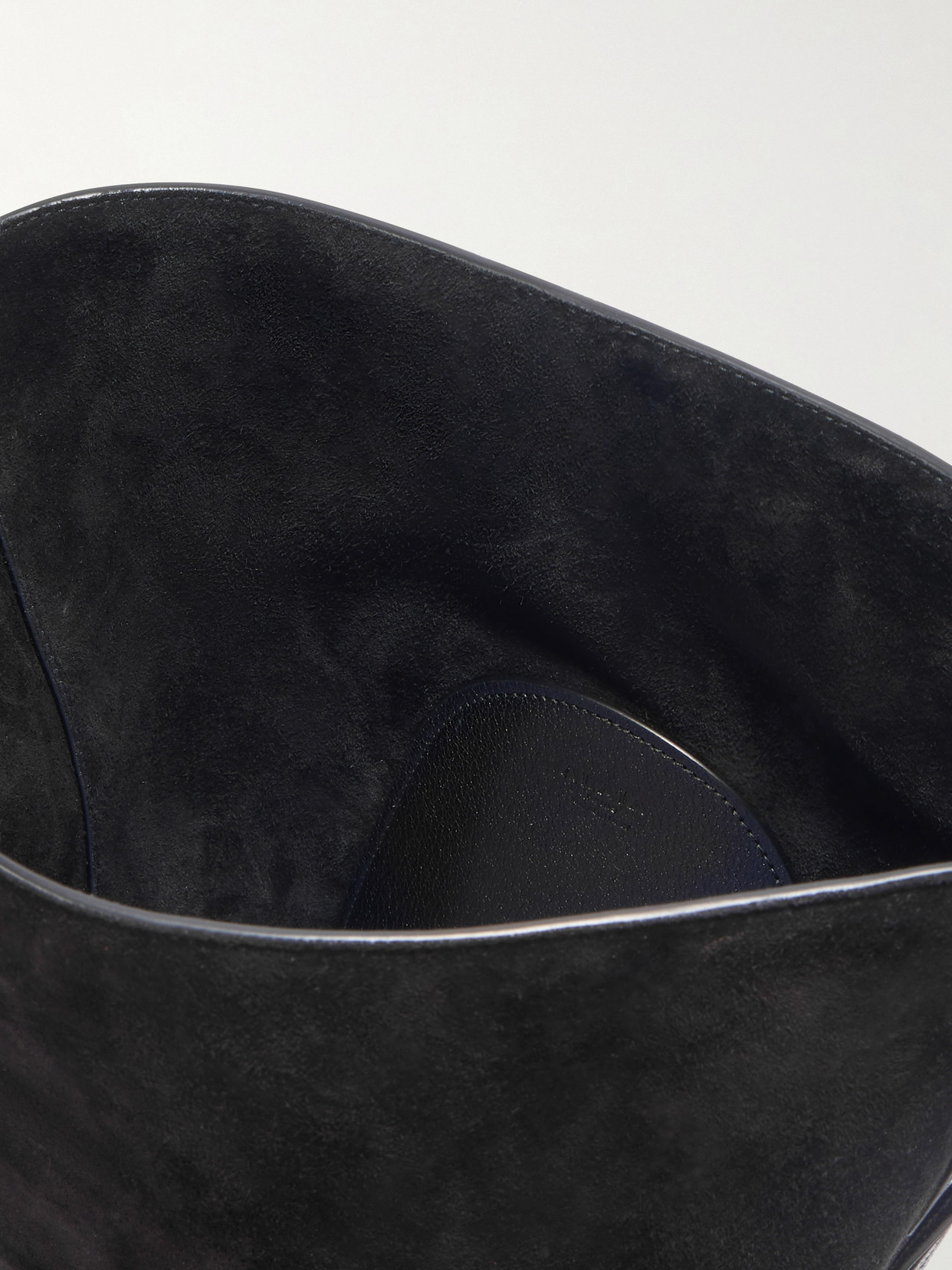 Alaïa Leather-trimmed Suede Tote In Black