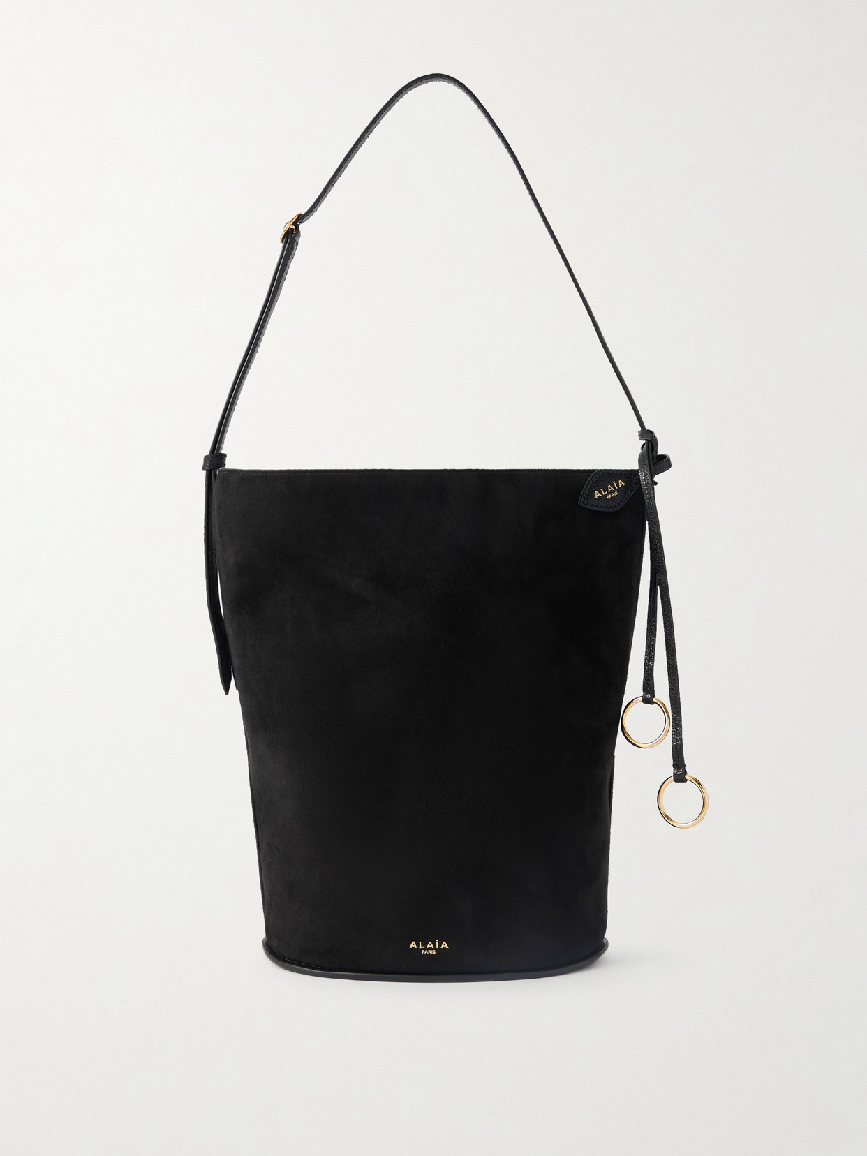 Alaïa Leather-trimmed Suede Tote In Black