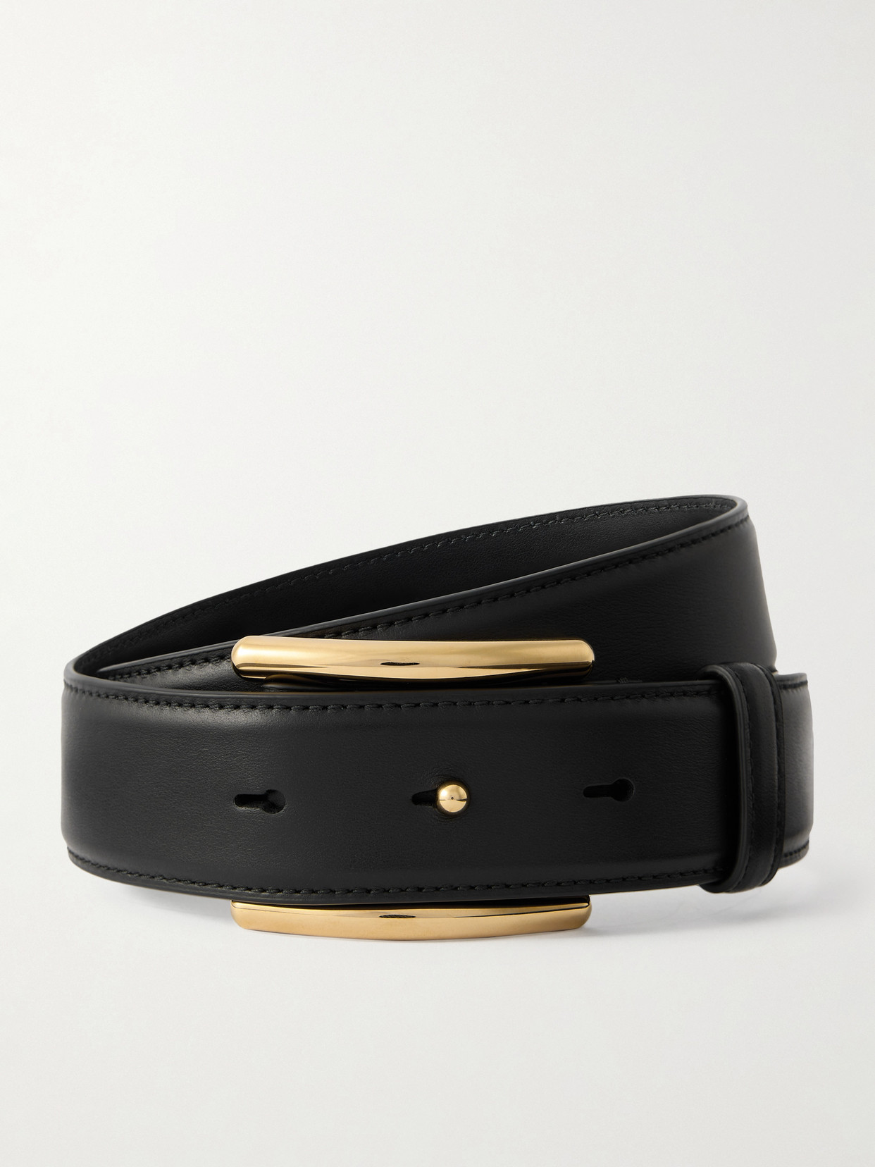 Alaïa Embellished Leather Waist Belt In Black