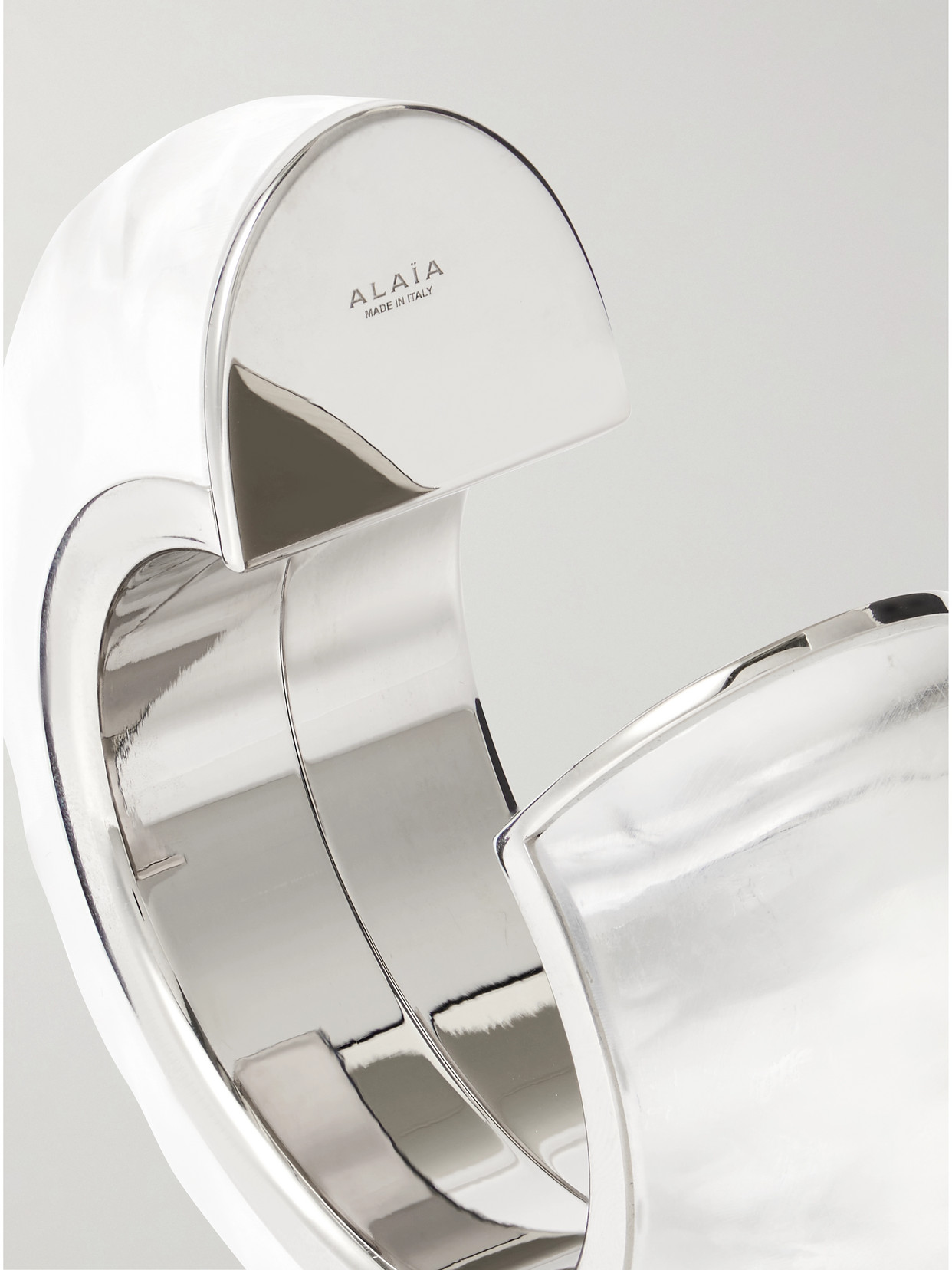 Alaïa Bumper Silver-tone And Plexiglas® Cuff In Silver
