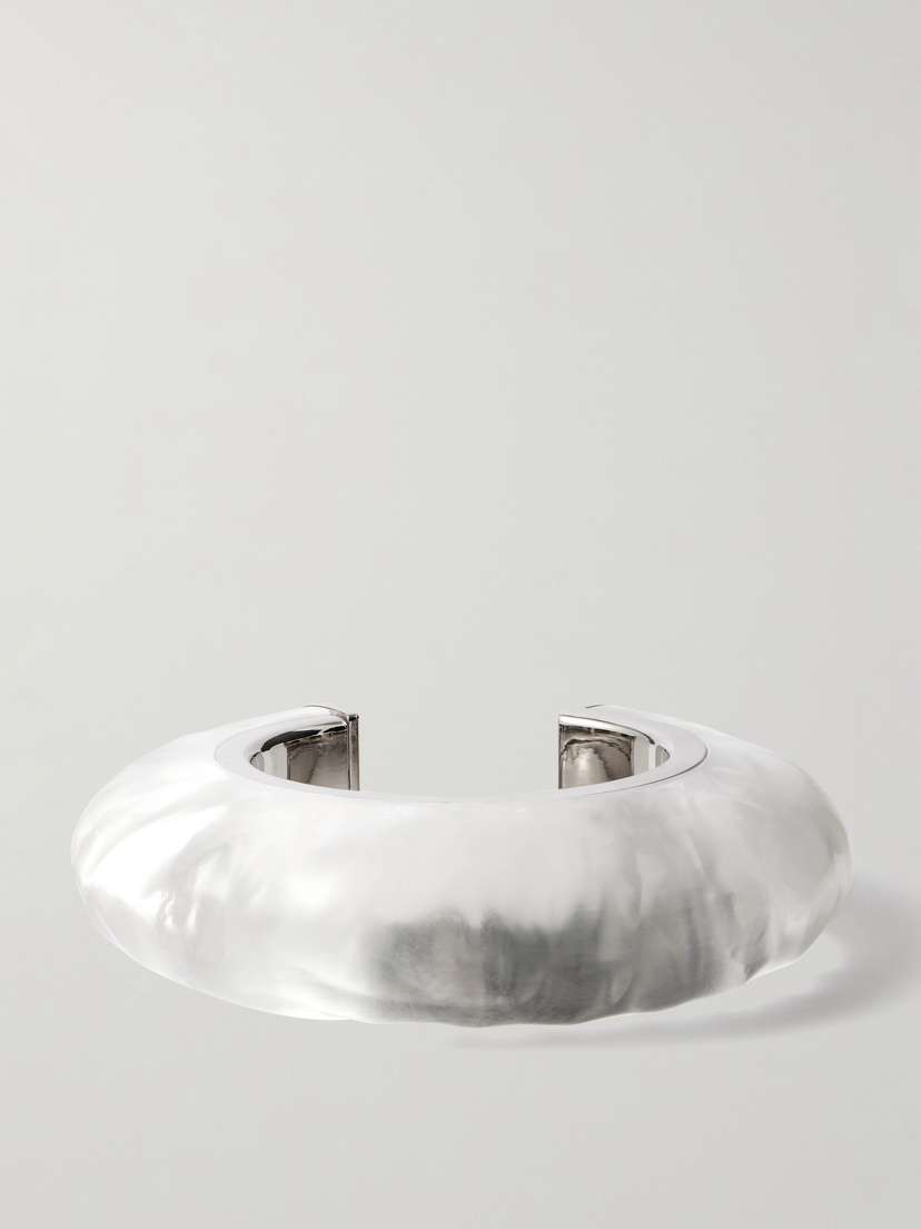 Alaïa Bumper Silver-tone And Plexiglas® Cuff