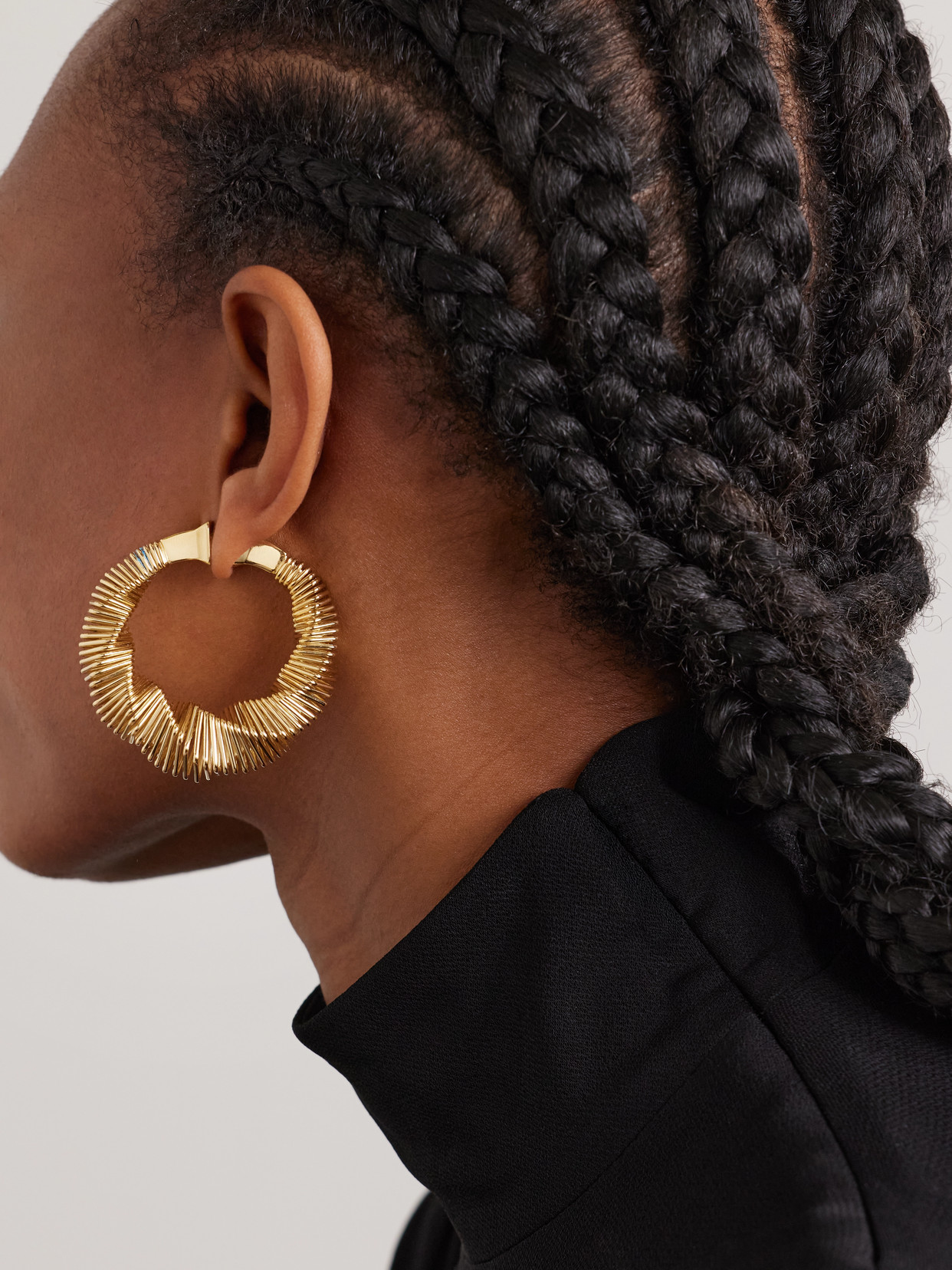 Alaïa Gold-tone Hoop Earrings In Gold