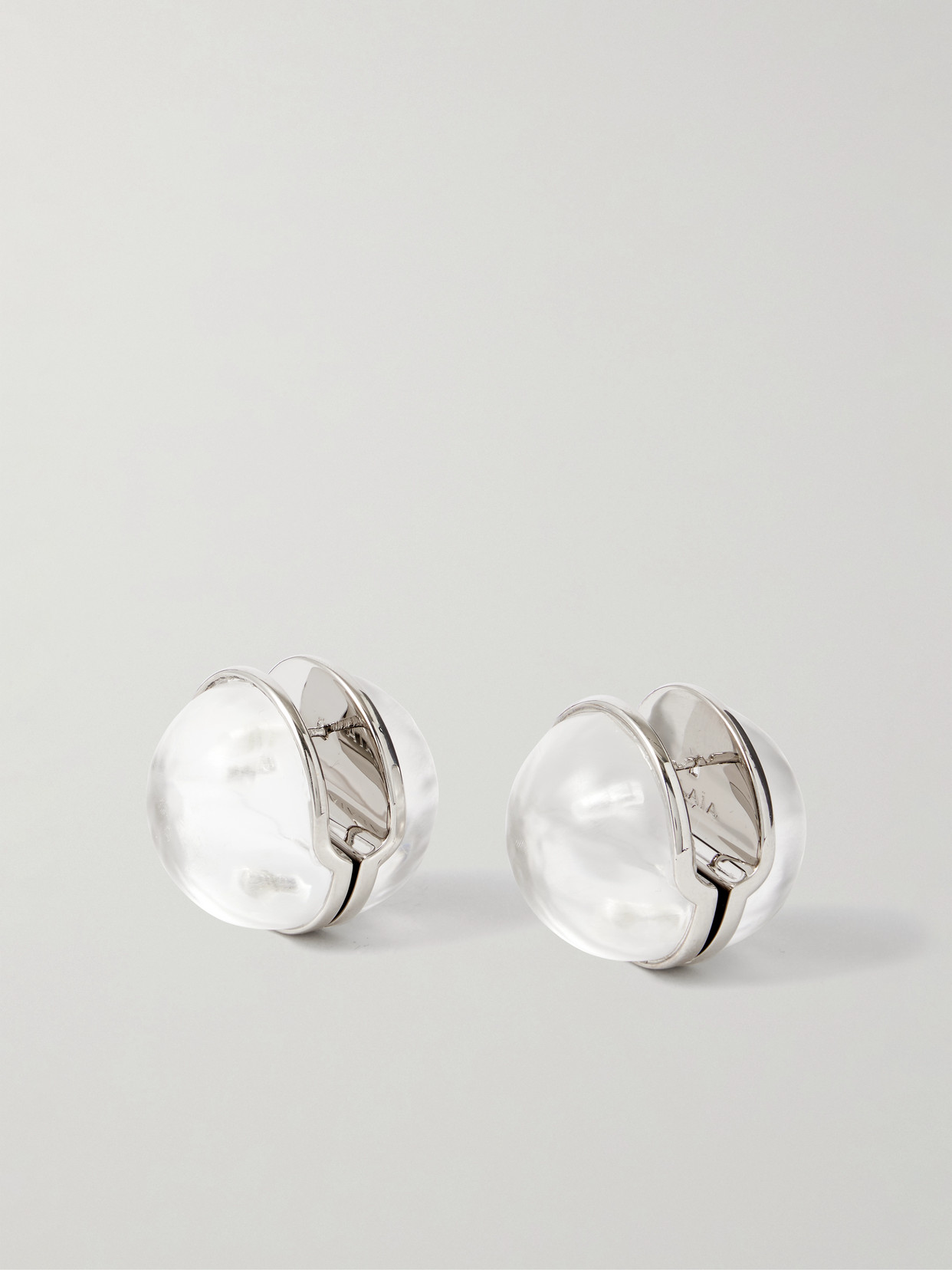 Alaïa Sphere Silver-tone Crystal Earrings
