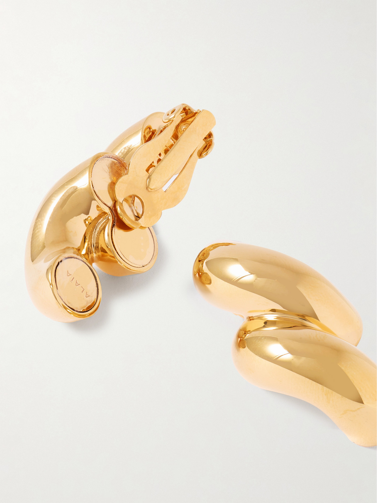 Alaïa Gold-tone Clip Earrings In Gold