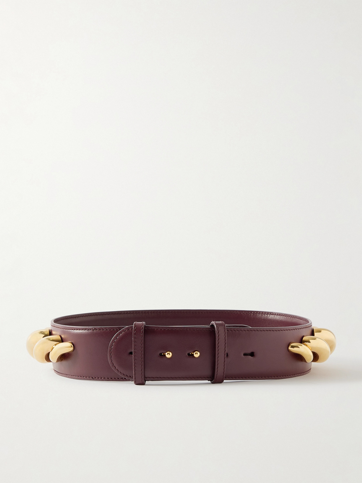 Alaïa Embellished Leather Waist Belt In Brown