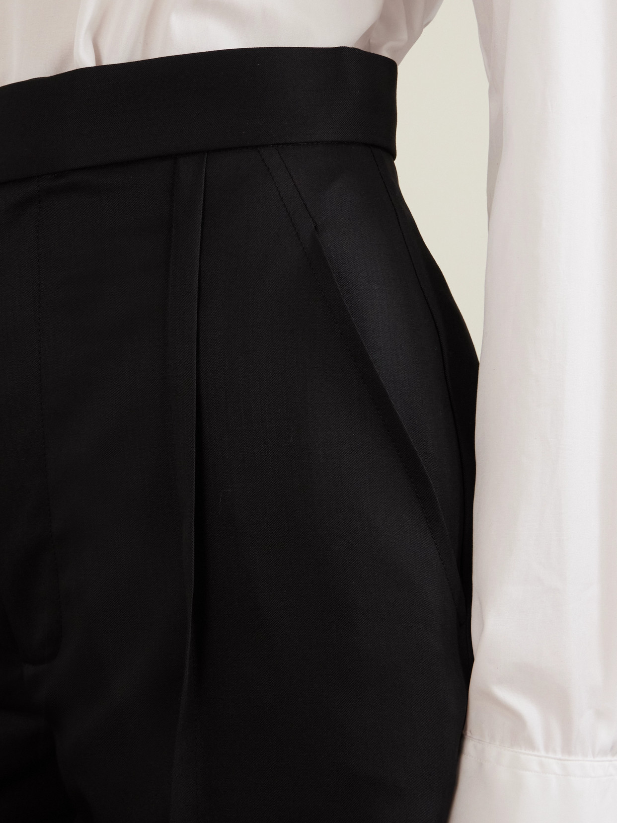 Vivienne Westwood Pleated Wool-twill Wide-leg Pants In Black